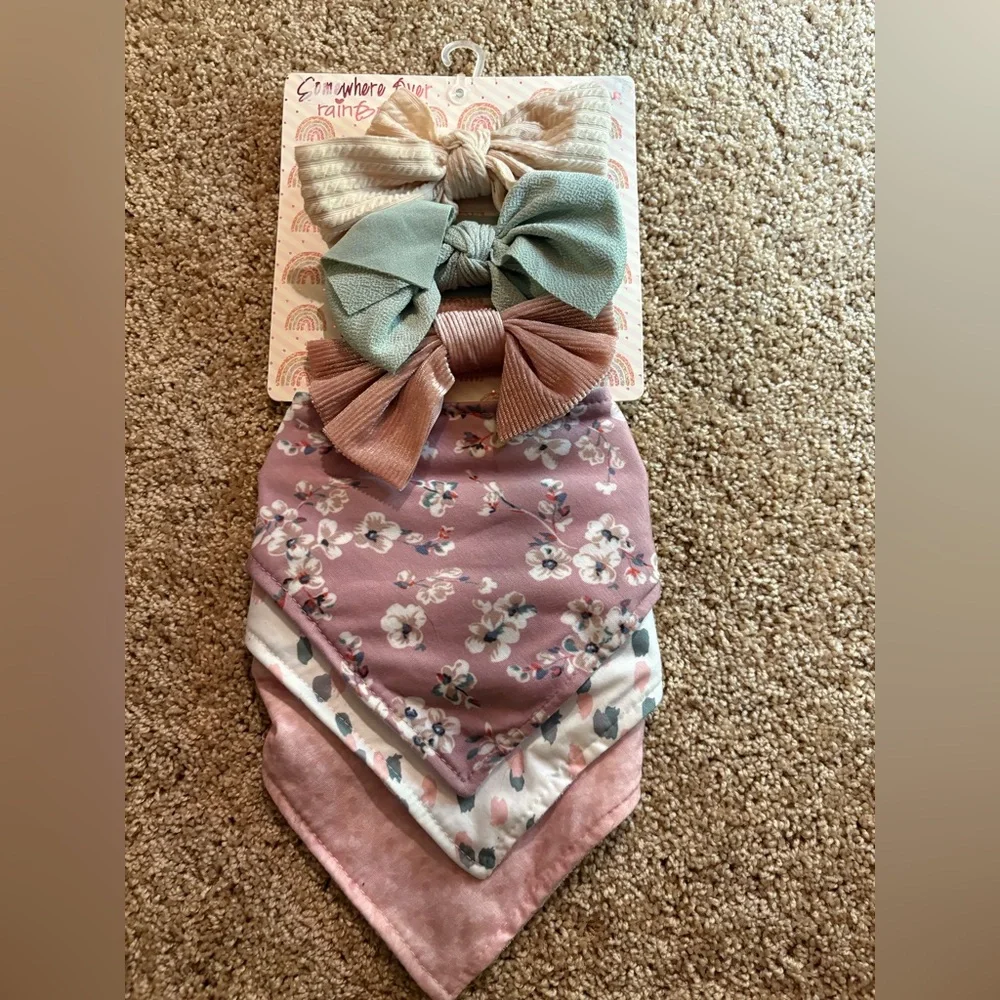 Infant headbands bibs and bows